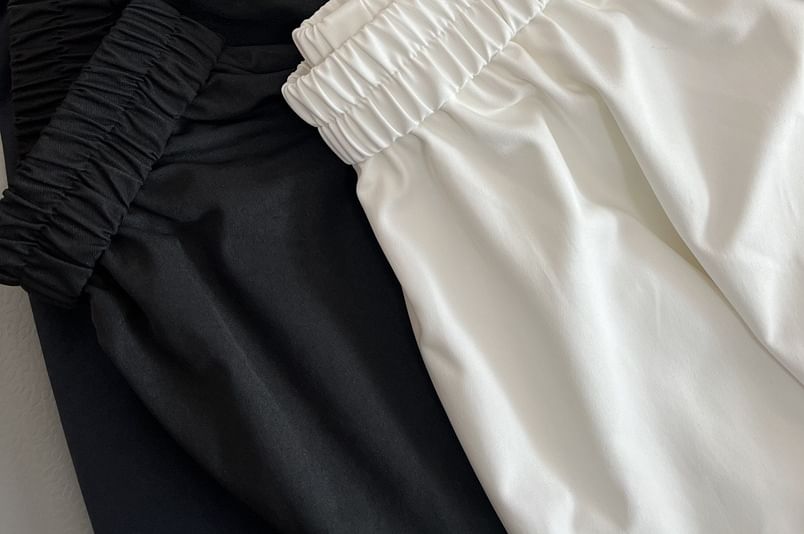 Rosehedge - Midi-A-lijn rok met elastische taille en effen kant