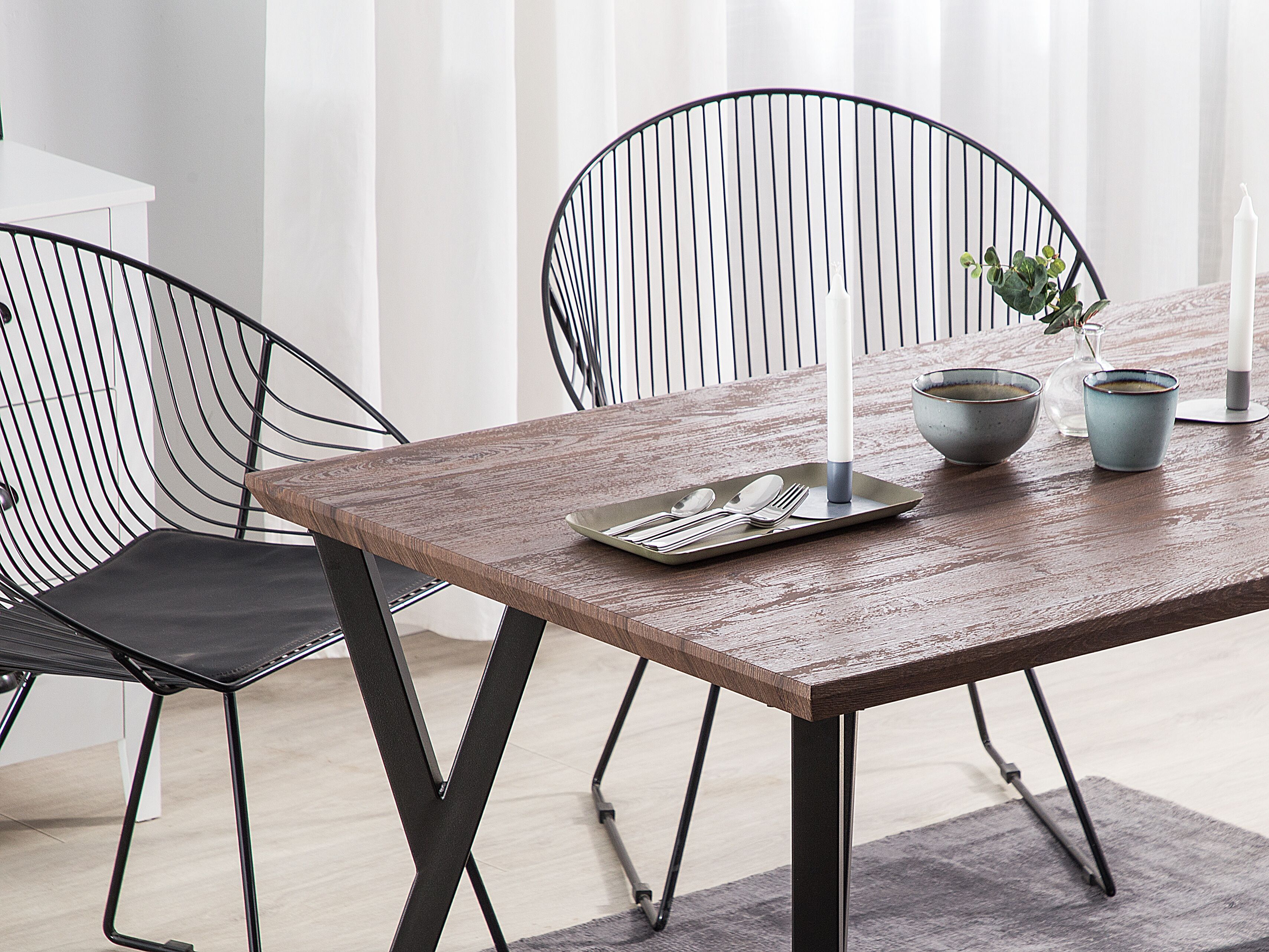 Eettafel BRAVO Donkerbruin 80 cm 140 cm