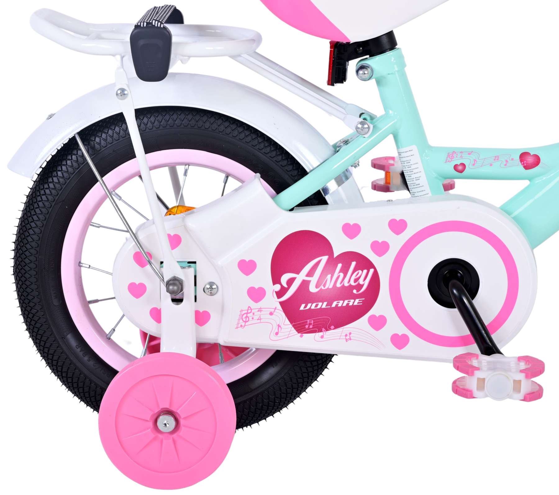 Kinderfahrrad Ashley für Mädchen 12 Zoll Kinderrad in Grün