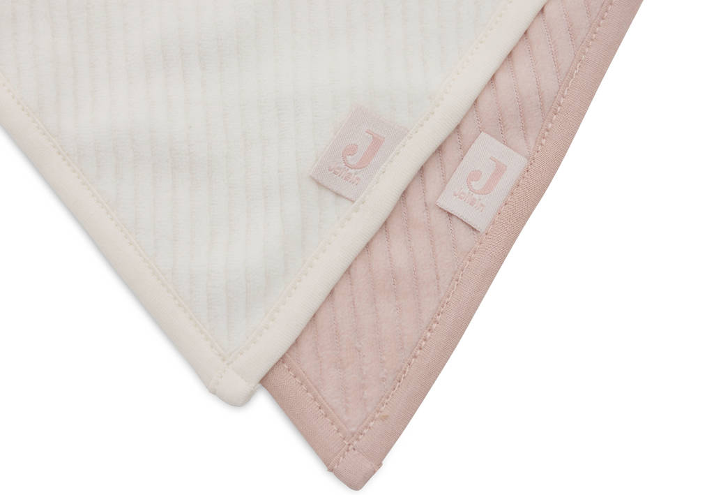 bandana slab Velvet Rib - set van 2 Wild Rose/Ivory