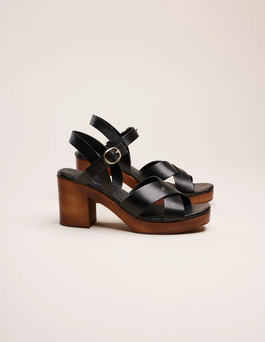 Sandales à talons  Véra - Cuir noir