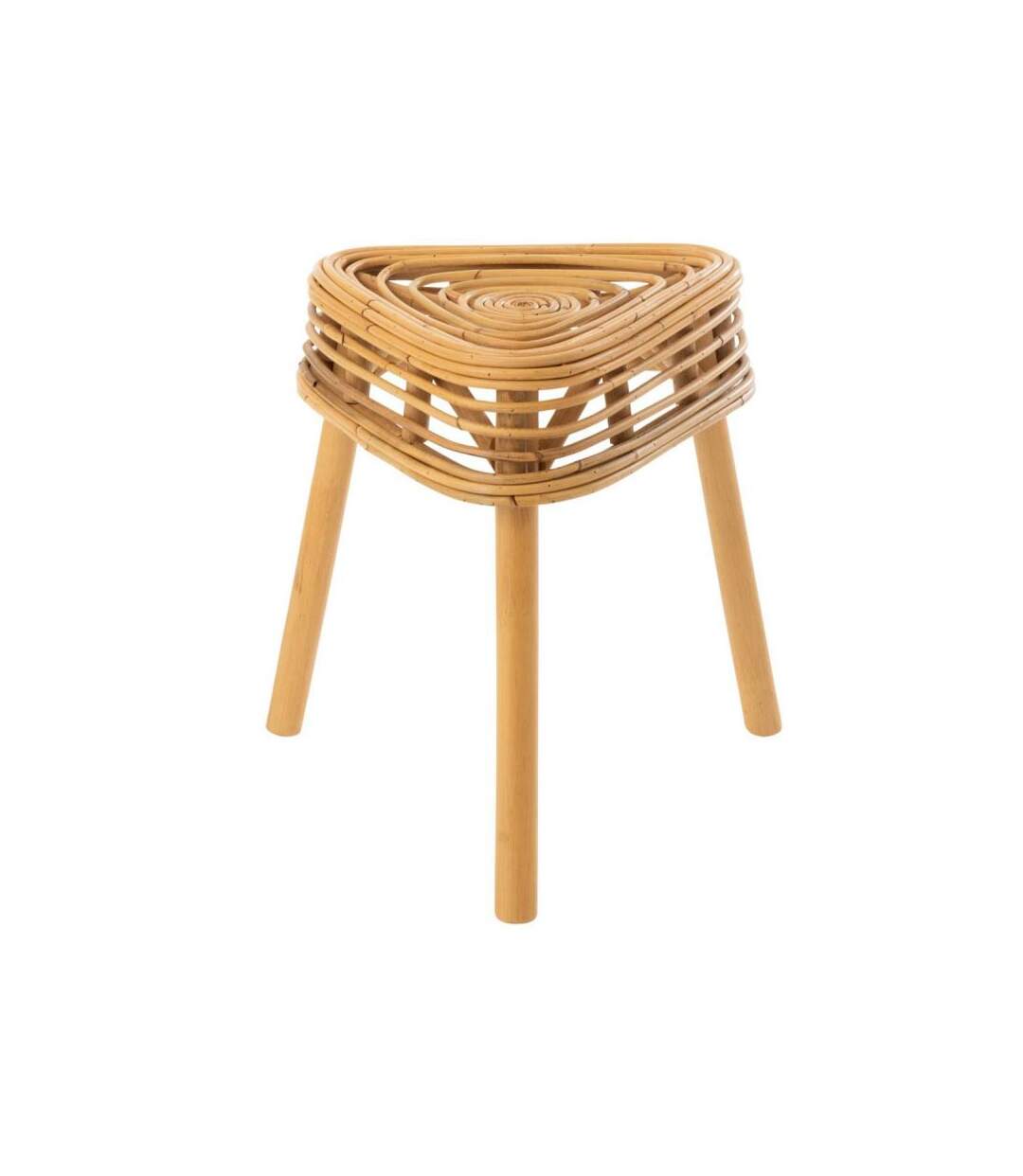 Paris Prix - Tabouret En Rotin triangulaire 42cm Naturel