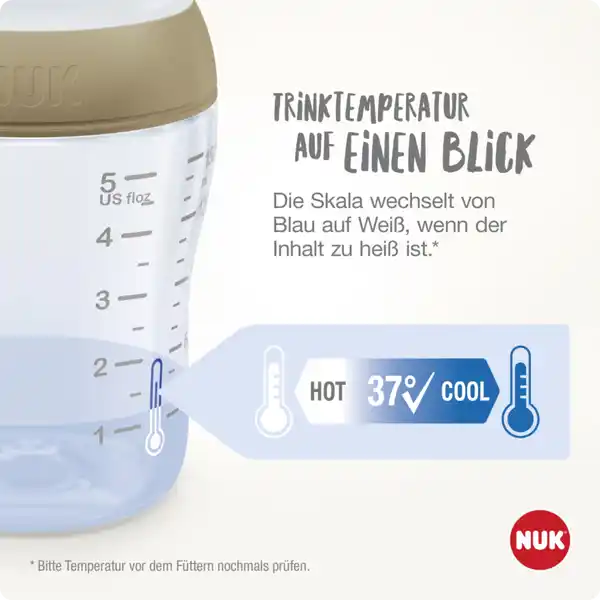 Perfect Match Babyflasche Herz mit Temperature Control, ab 0 Monate, 150 ml