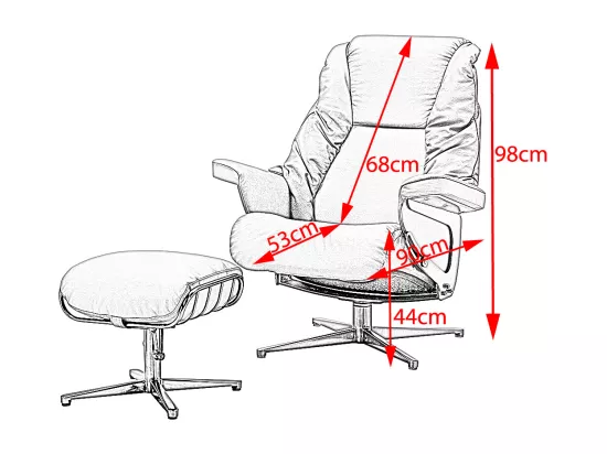 Fauteuil - marron cuir - MODO
