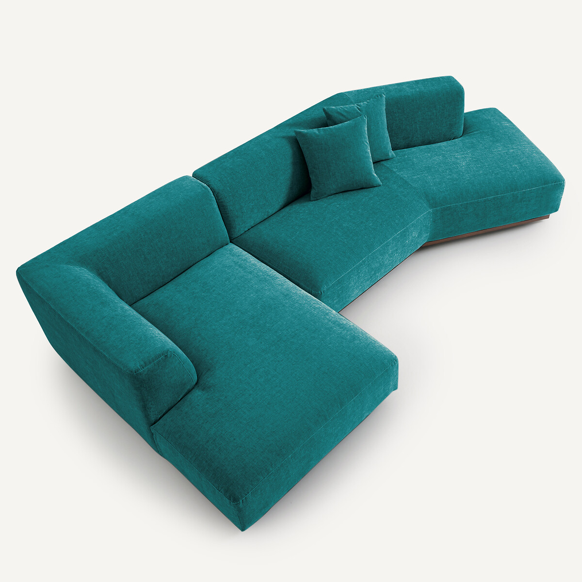 AM.PM<br>Sofá de canto aberto em veludo chenille, Jacopo