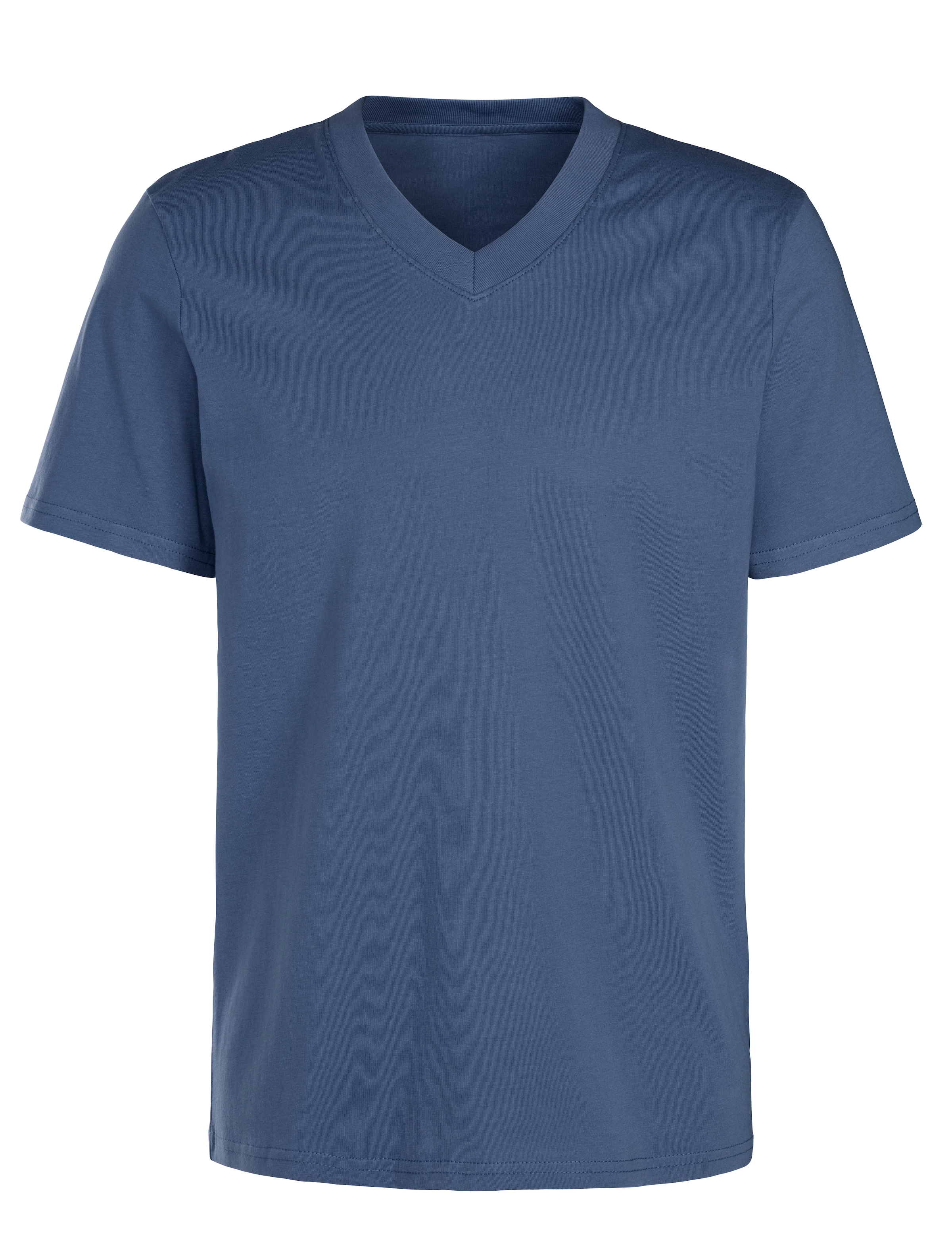 KangaROOS T-Shirt »Regular Fit,«, Freizeitshirt mit Kurzarm, V-Ausschnitt aus reine Baumwolle
