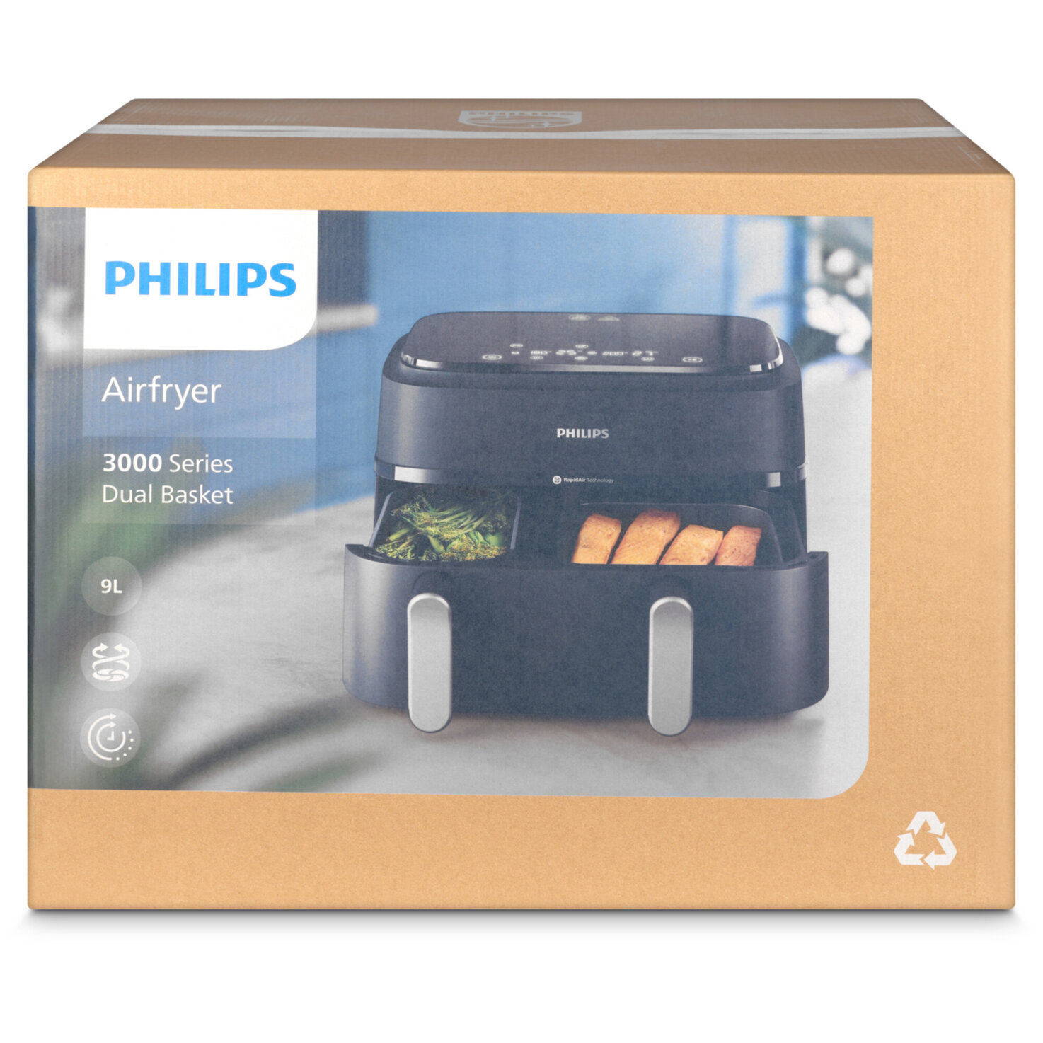 Philips Airfryer mit 2 Körben NA351/09