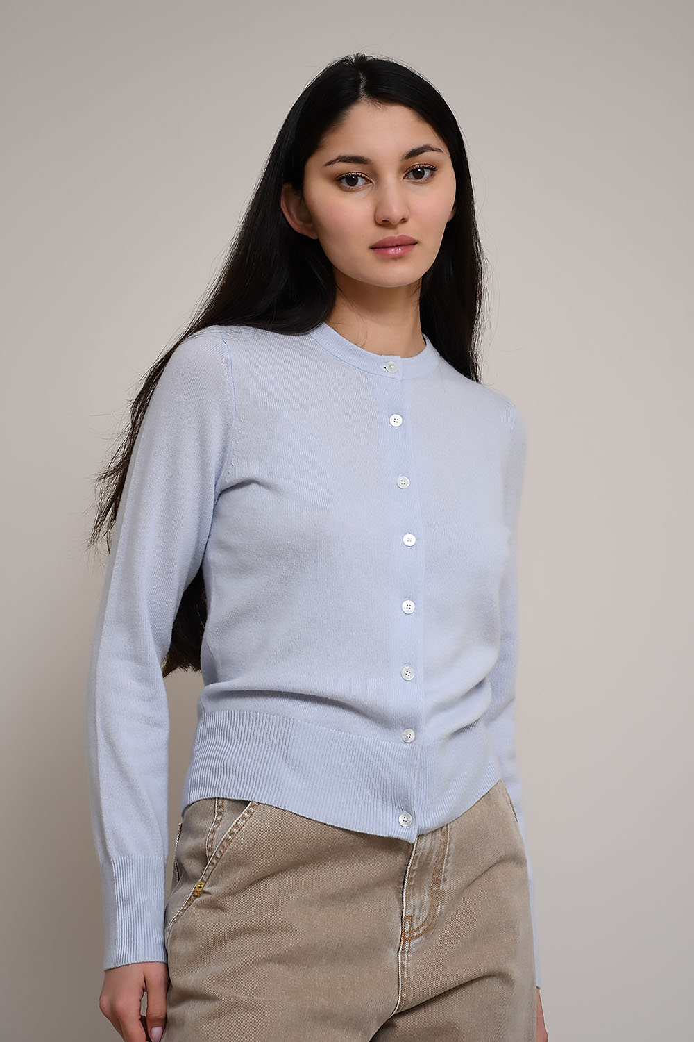 Wool knitted cardigan