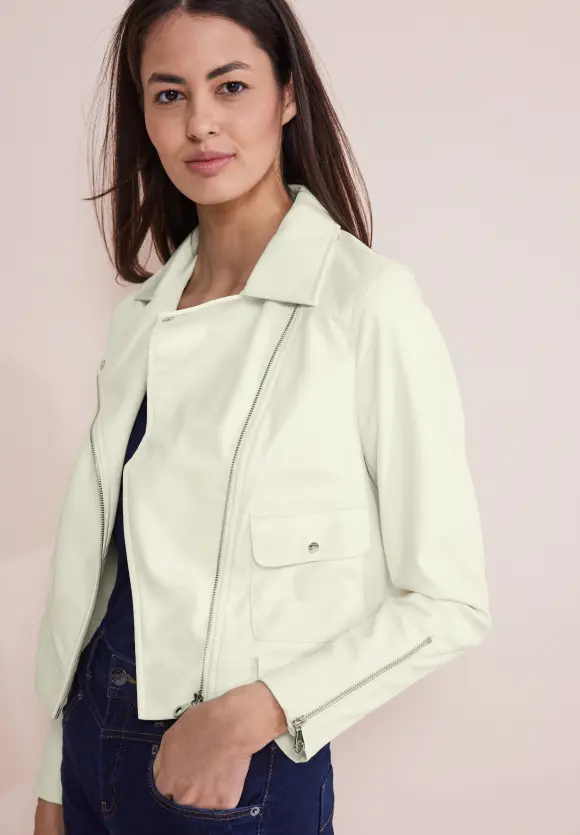 Coole Bikerjacke - snow cream