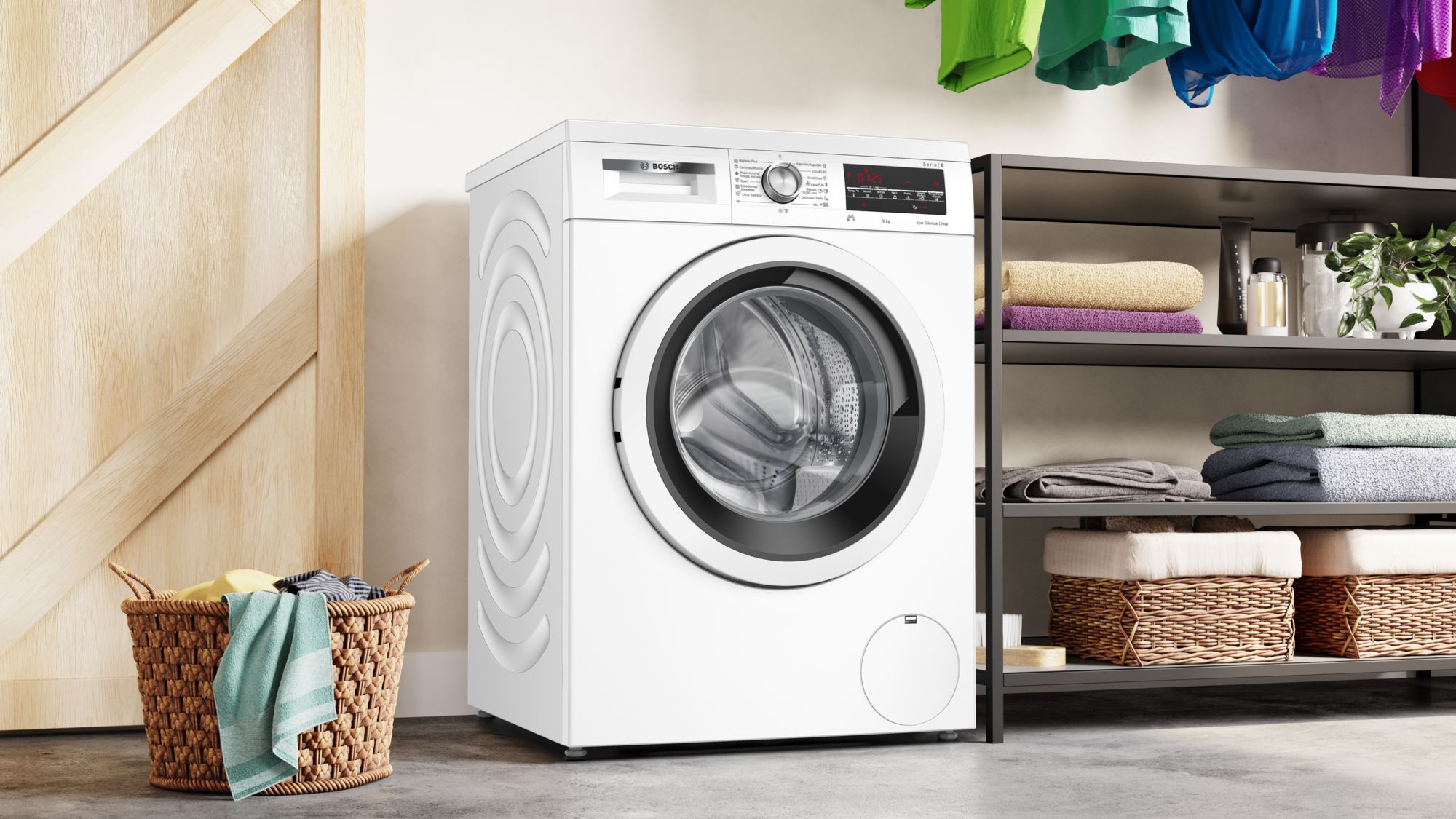 Máquina de lavar roupa de carregamento frontal Série 6, 9 kg, 1400 rpm, WUU28T66ES