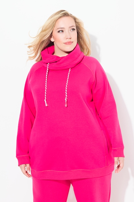 Sweatshirt, weiter Stehkragen, Taschen, Raglan-Langarm