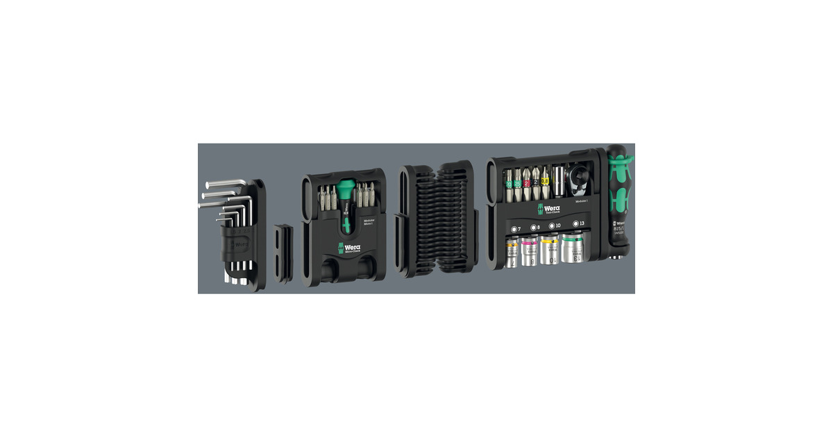 WeraTool-Check Modular Set Imperial 1, 50‑delig bitset  (Zwart/groen)