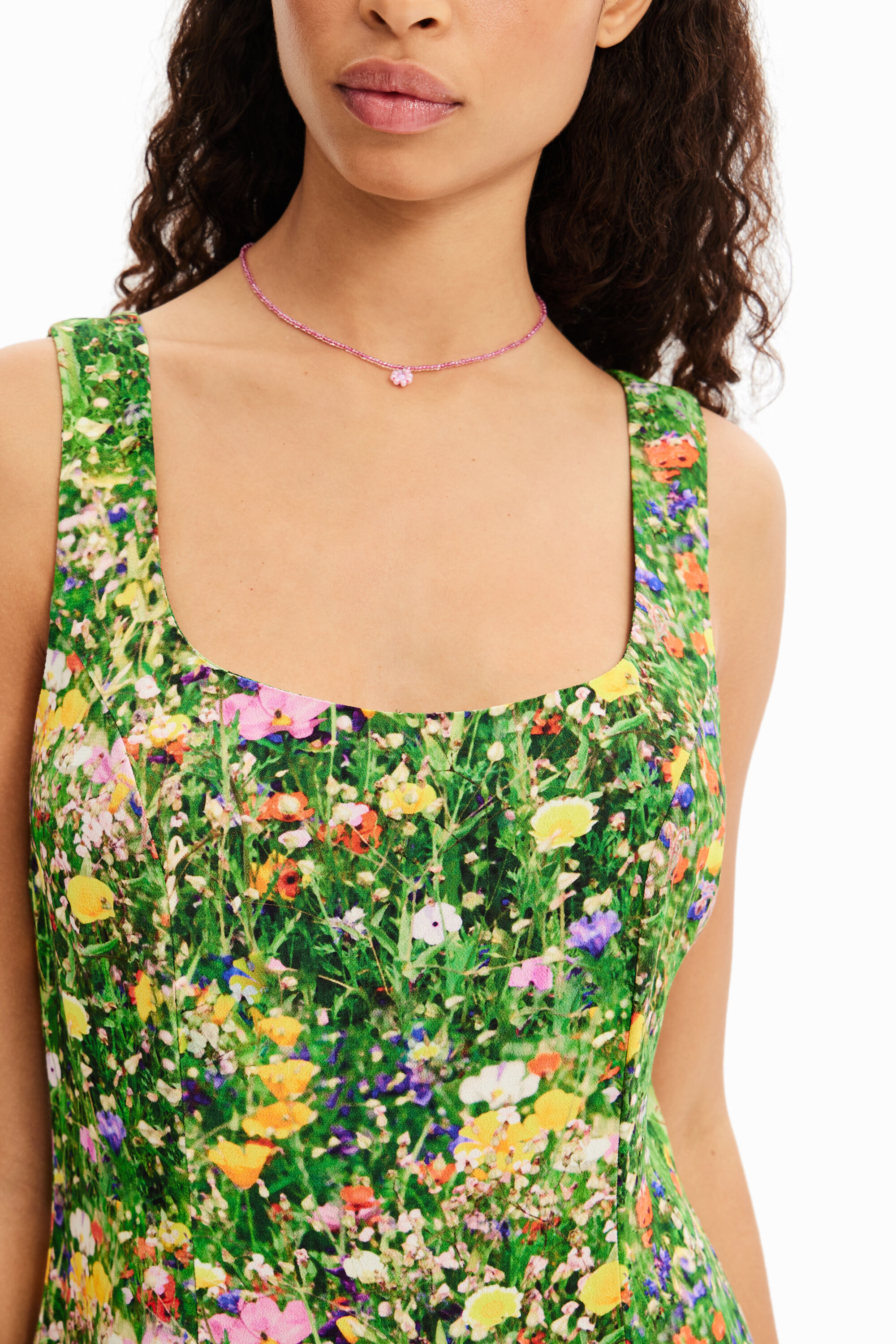 Robe courte fleurs