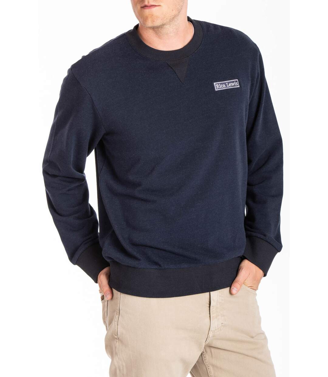 Sweat à col rond style denim MATTIA DENIM