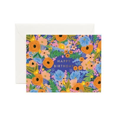 Happy Bday Multicoloured Flowers Card