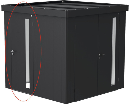Biohort extra deur voor tuinhuis Neo donkergrijs metallic