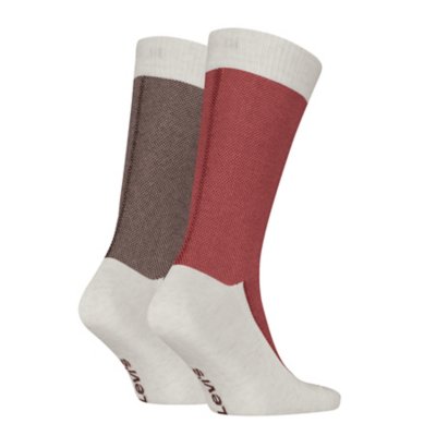 Chaussettes homme en coton doux, talon et pointe renforcés - Lot de 2 LEVIS
