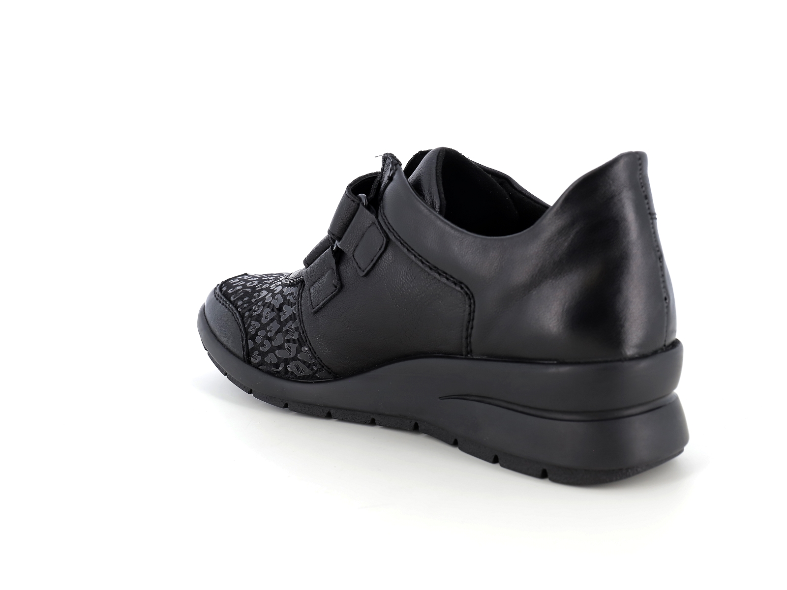 Rieker-L4868 Matières combinées Noir