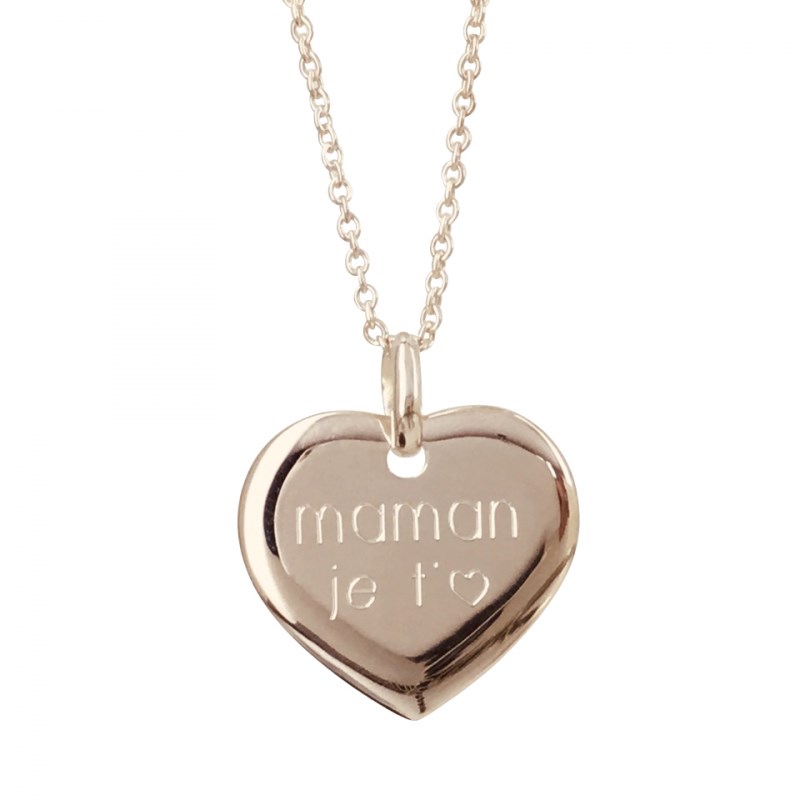 Collier coeur en argent