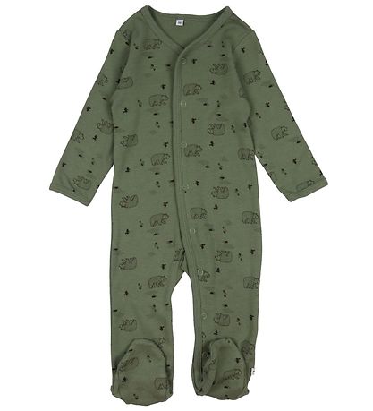 Pippi Baby Strampler - Schlafanzug - 2er-Pack - Deep Lichen Gree