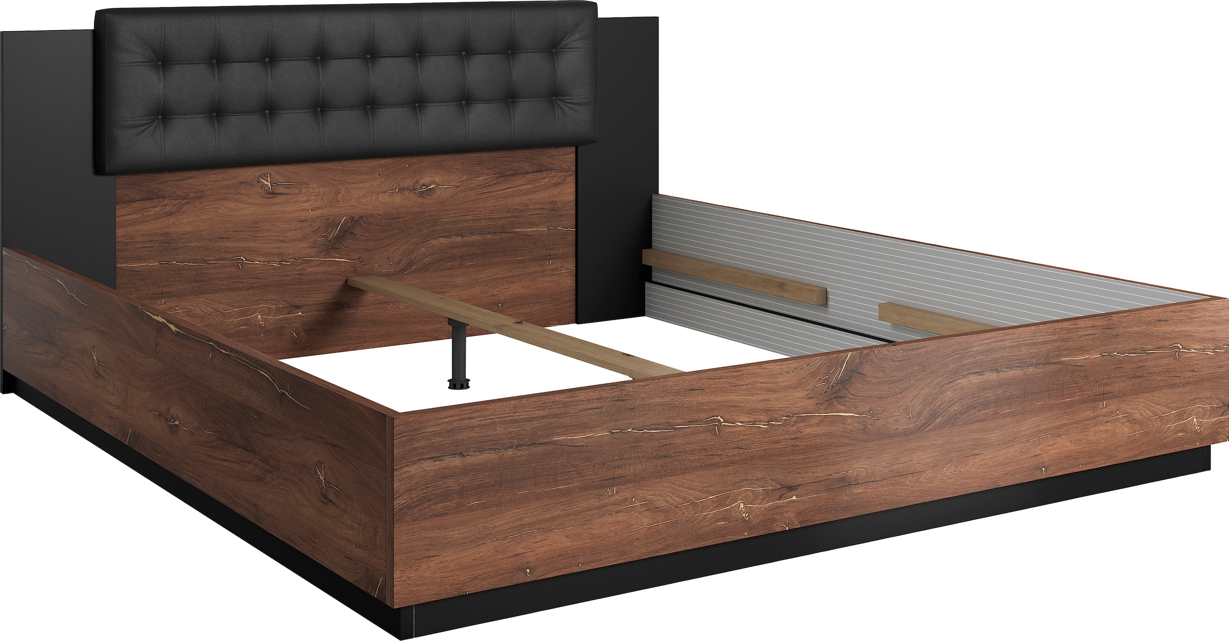 Home affaire Bettgestell »Sigma« Doppelbett in zwei Breiten mit gepolstertem Kopfteil