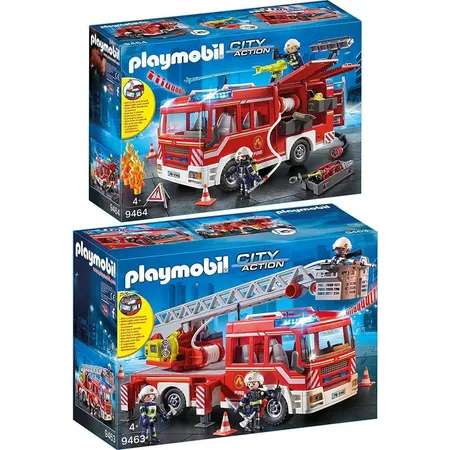 PLAYMOBIL® City Action 2er Set Leiterfahrzeug + Rüstfahrzeug