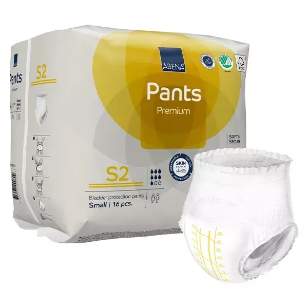Calça Absorvente Premium Abena Frantex Tamanho P2 16 unidades