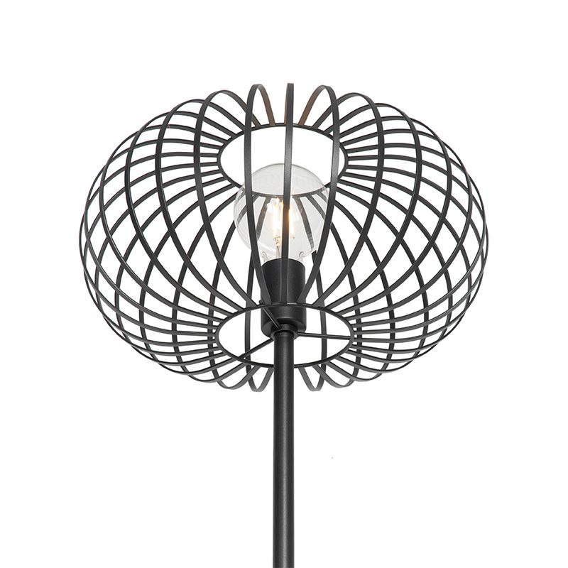 Design vloerlamp zwart draad - Johanna