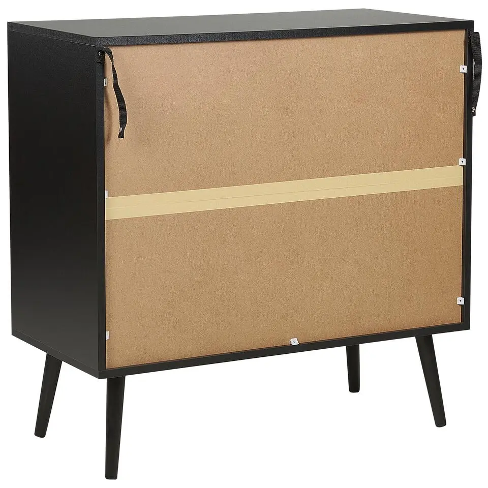 OPOCO - Commode - Zwart - Rotan