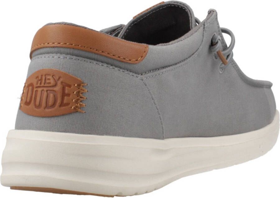 Hey Dude Paul Canvas Serie Mocassins Monument Grijs