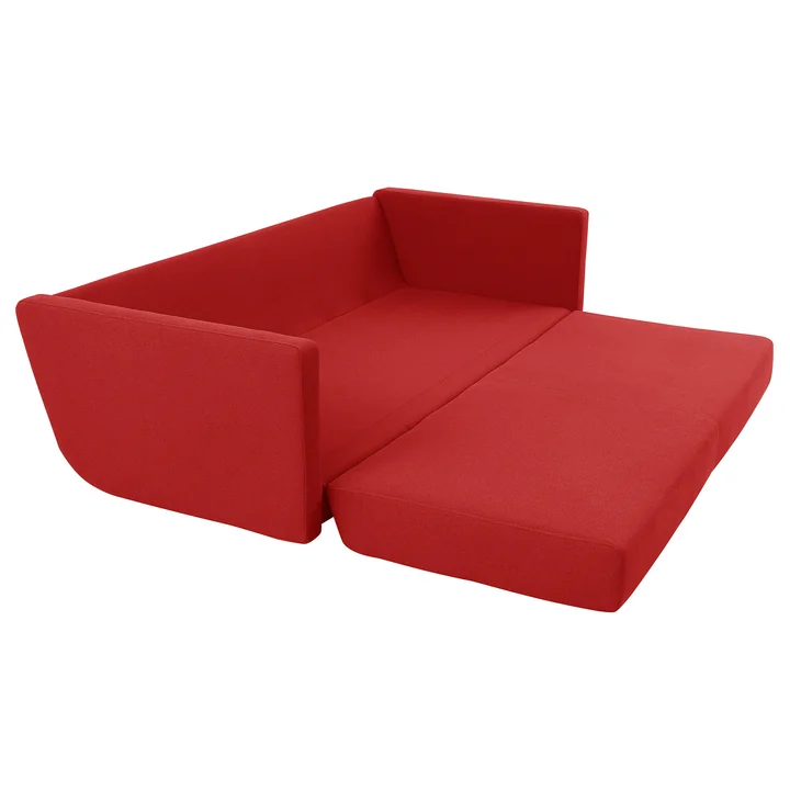 Softline - Lounge 3-er Schlafsofa, Filz Melange anthrazit (610)