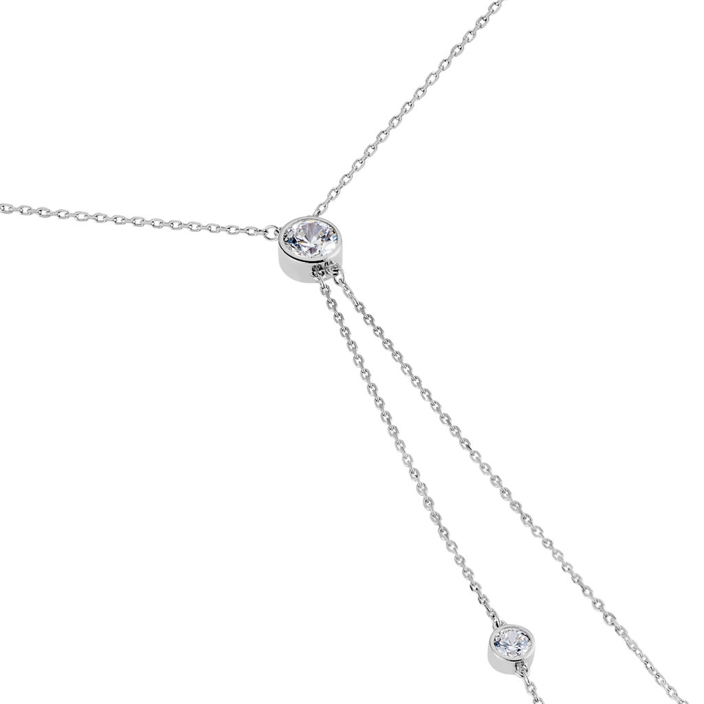 Collier De Dos Indigo Argent Perle De Culture Oxyde