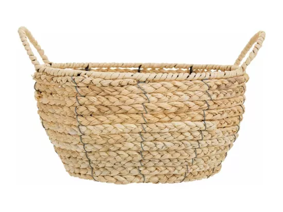 Panier en fibre naturelle et corde de papier marron d34x17/23h