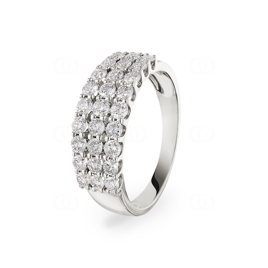 1.01 Karat Diamanten Damenring 750/18 K Weissgold