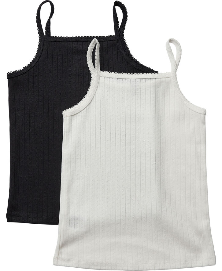 Magasin du Nord Collection Ava top 2-Pack - Organic GOTS Star white