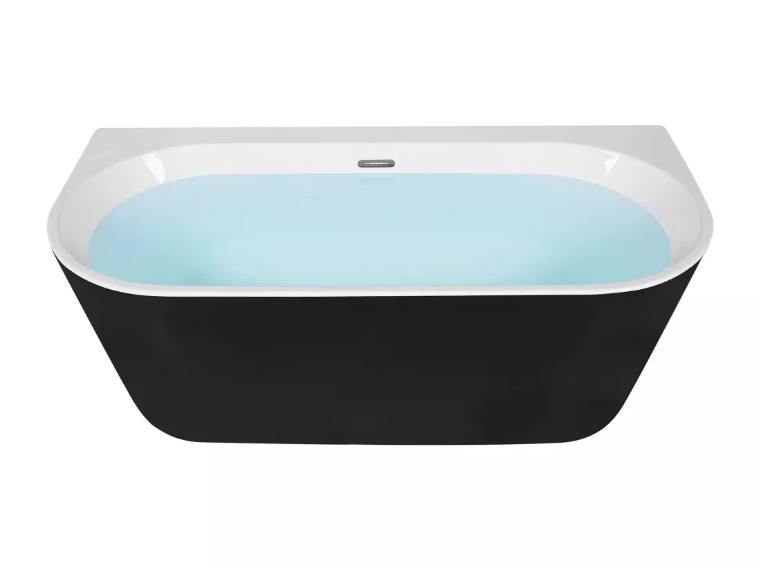 Baignoire semi-îlot noire 170 x 80 cm HARVEY