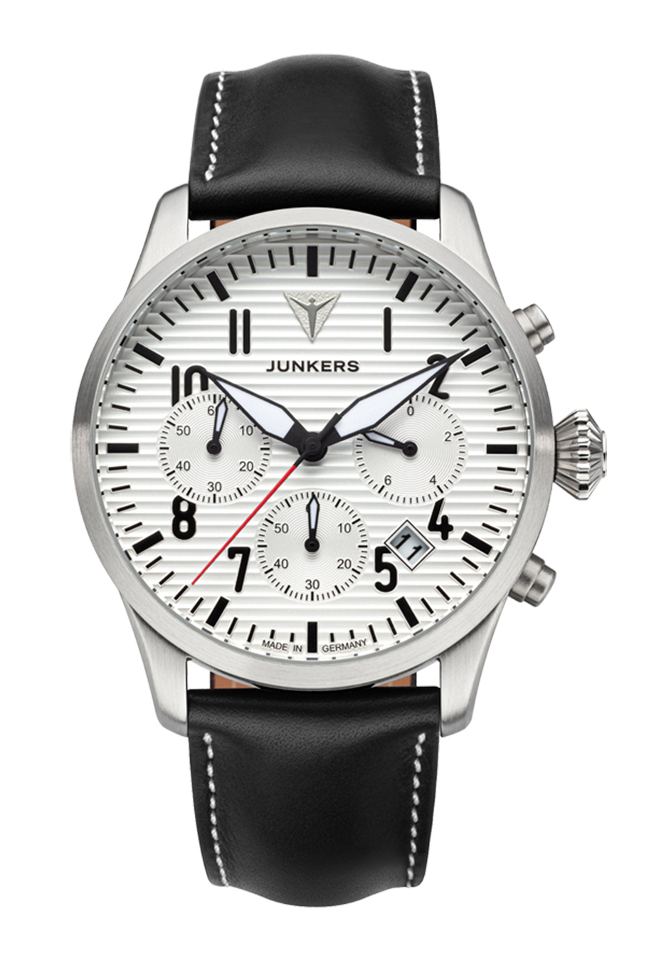 Junkers Flieger Herrenchronograph Silber 9.55.01.03
