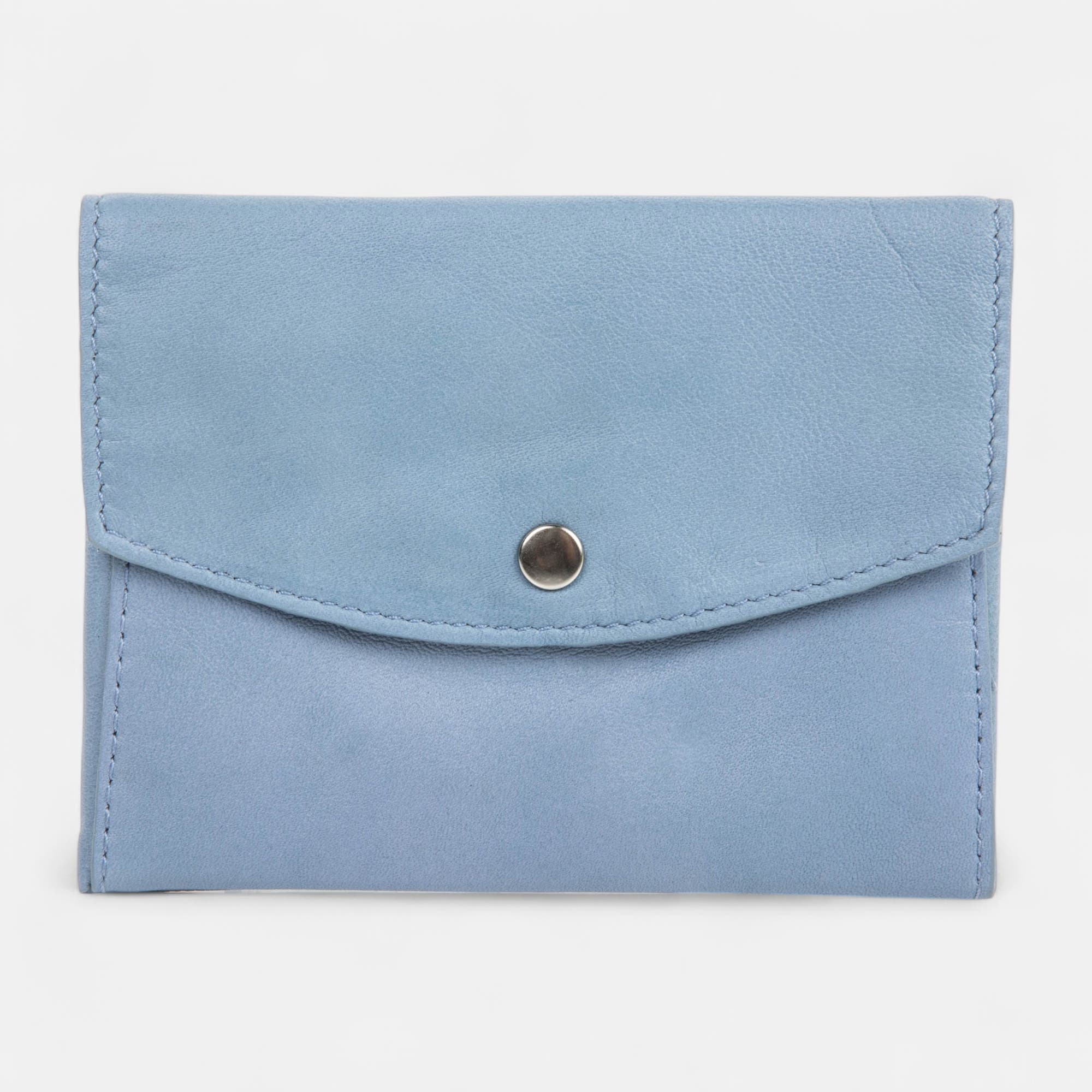 Petite maroquinerie en cuir jeans