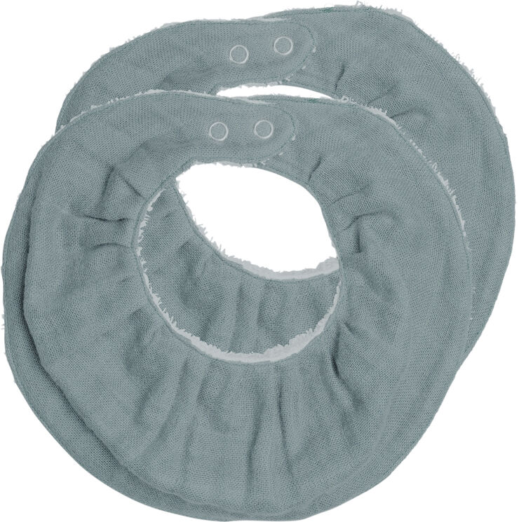 Fabelab Ruffle Bib - Cottage Blue - 2 pack Cottage blue