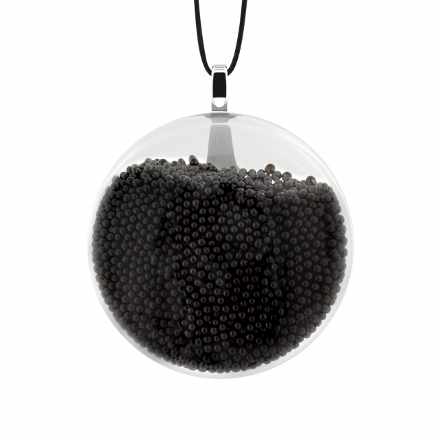 Pendentif en verre soufflé - Galet Mini Billes