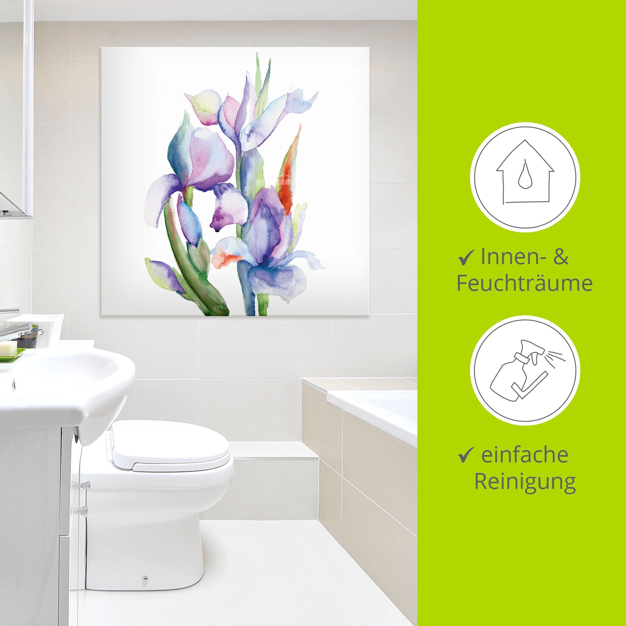 Artland Glasbild »Iris« Blumen 1 Stk. tlg. in verschiedenen Grössen