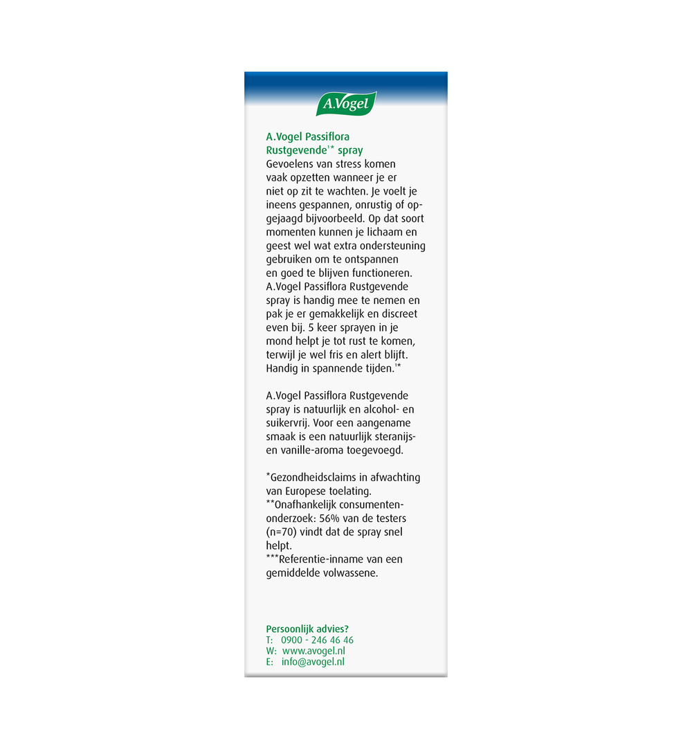 A.Vogel Passiflora rustgevende spray (20 ml)