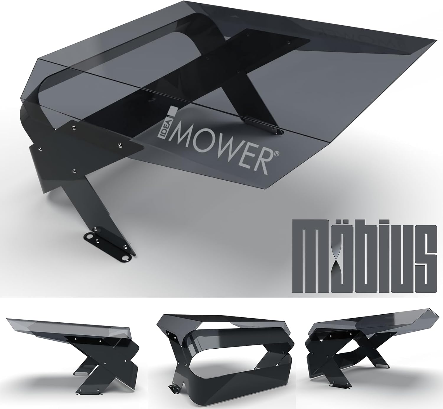 Idea Mower Mobius Mähroboter-Garage kompatibel mit Mammotion Luba | Transparente Abdeckung für einfachen Zugriff auf die Roboter-Steuerung