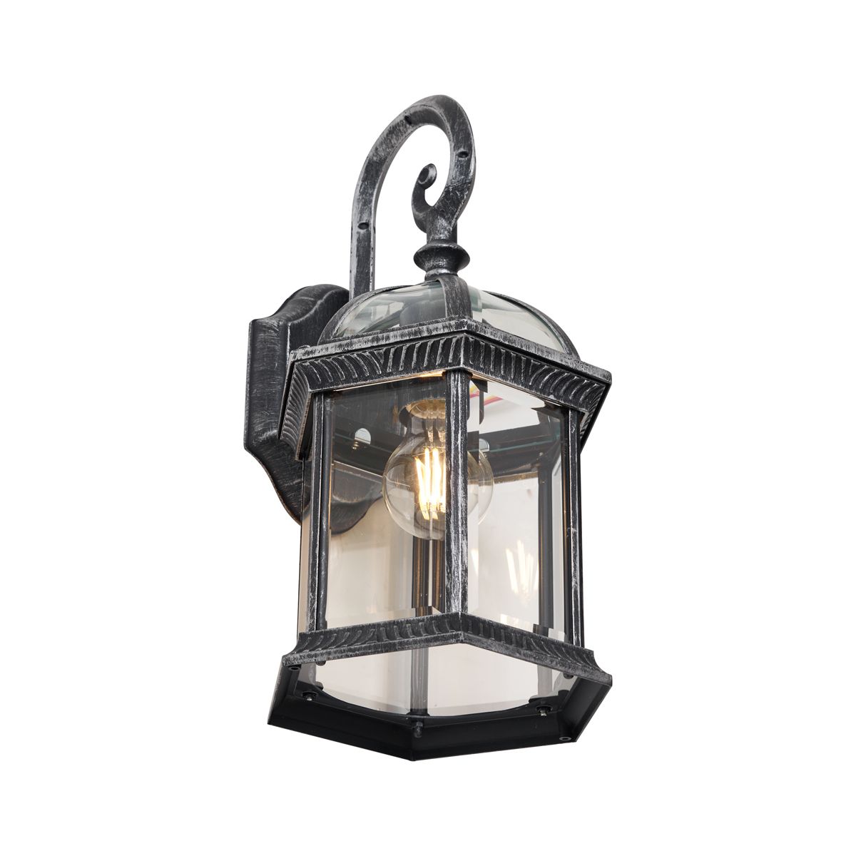 Klassieke buiten wandlamp antiek zilver IP44 - Glasgow