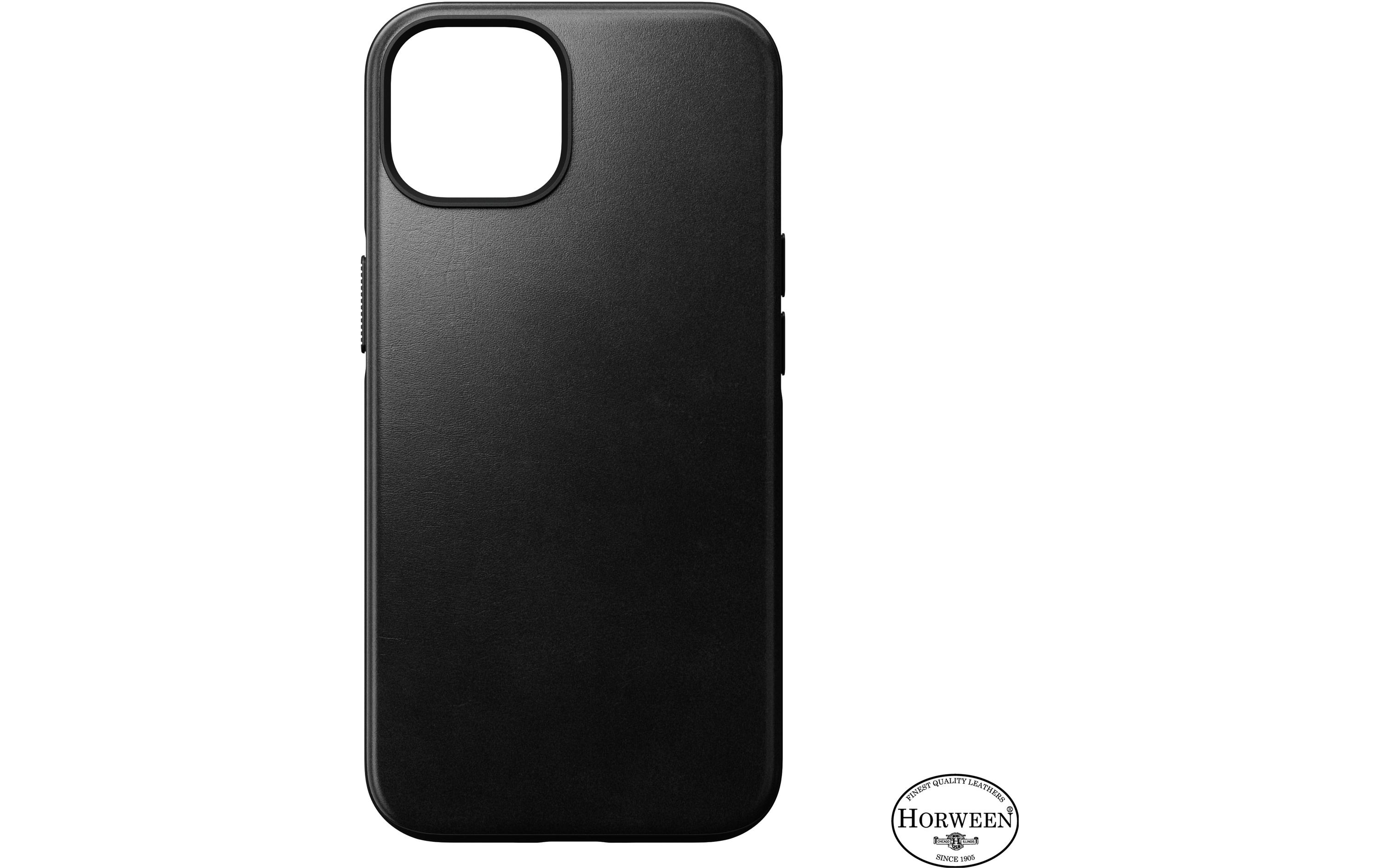 Back Cover Modern Leather Horween iPhone 14 Plus SchwarzModerne Schutzhülle aus Horween Leder für das Apple iPhone 14 Plus