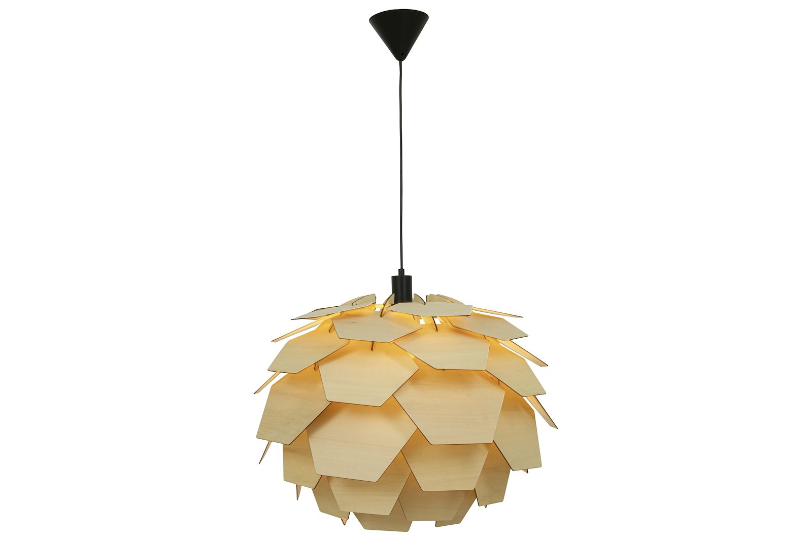 Carpatica taklampe Natur fineer Ø:60 E27 sokkel max 60W