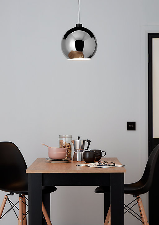 Suspension Pocyon shiny GoodHome 60W IP20 E27 argent