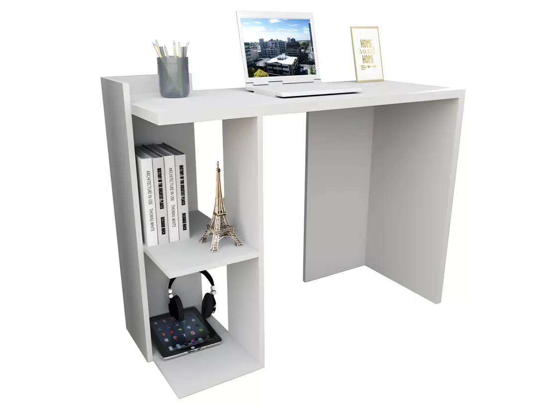 Bureau 1 Caisson 2 Niches Blanc