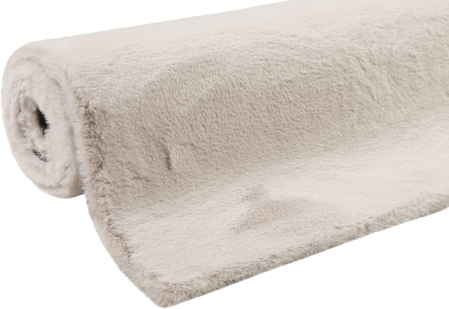 Esprit Home, Moderner Hochflor Teppich - Läufer für Wohnzimmer, Flur, Schlafzimmer, Alice (200 x 200 cm, hell grau)