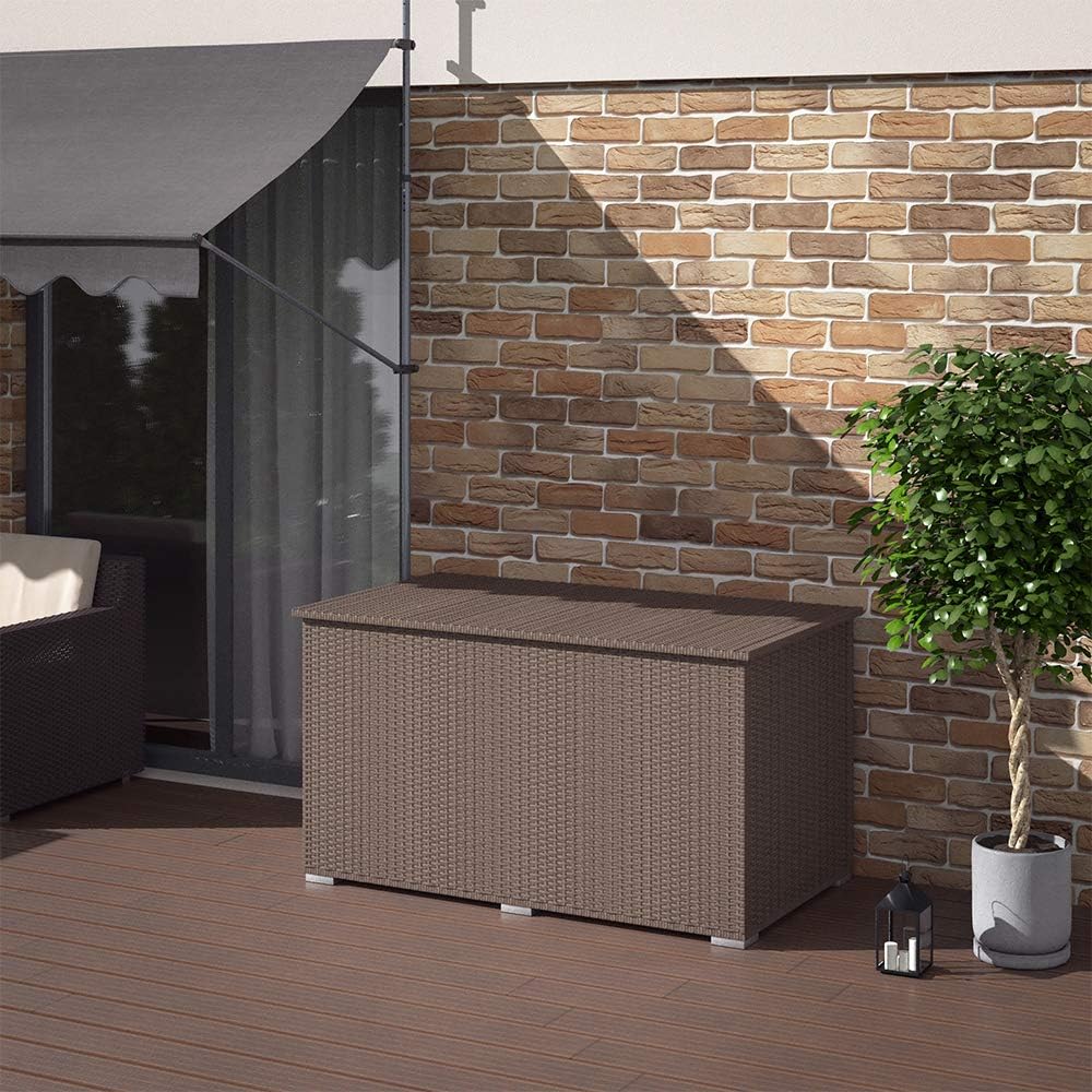 Oskar-Store OK-Living Kissenbox, Aufbewahrungsbox, Braun, 146 x 80 cm